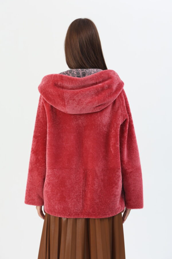 Mila Mixed Color Shearling Jacket (15) - 12