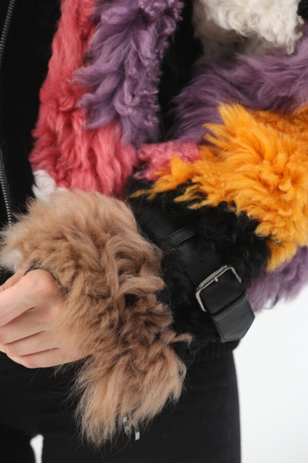 audrey sheepskin jacket- mix color (8) - 7