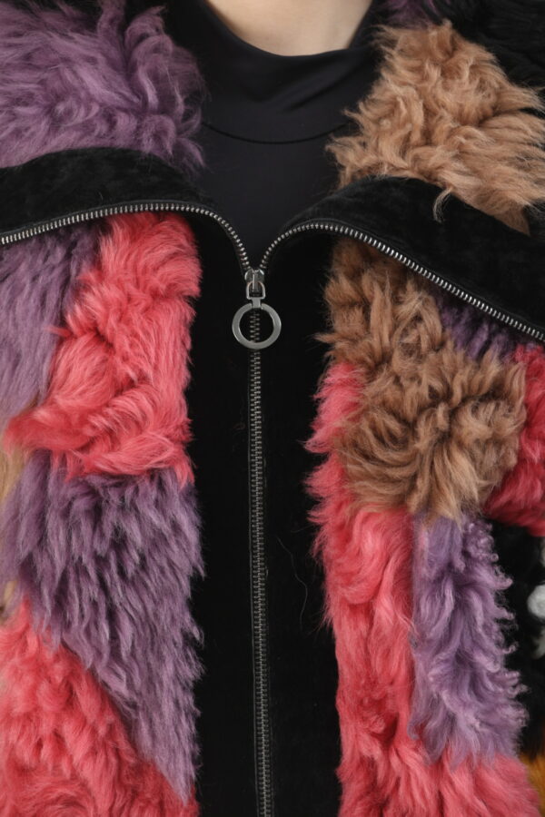 audrey sheepskin jacket- mix color (9) - 8