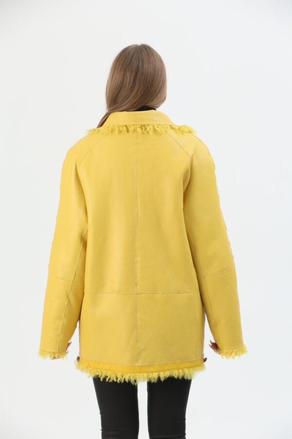 yellow sheepskin coat – jacket (20) - 8
