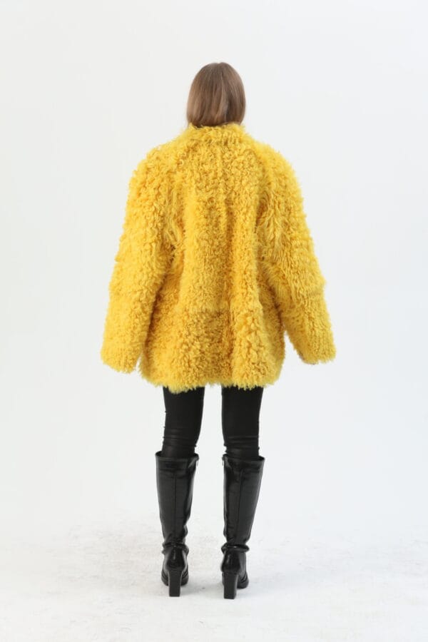 yellow sheepskin coat – jacket (7) - 5
