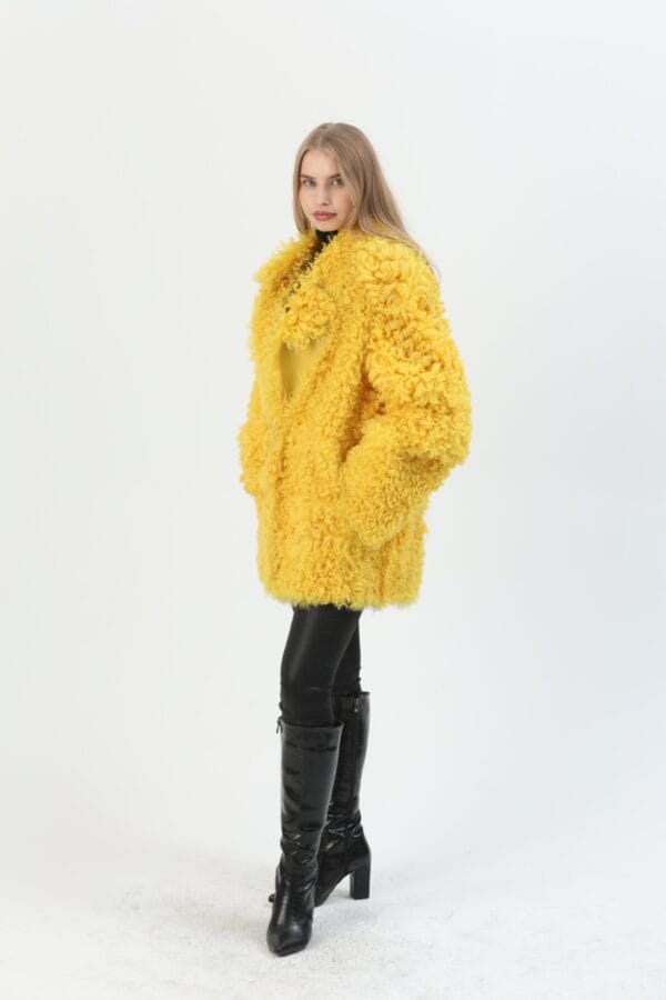 yellow sheepskin coat – jacket (9) - 6